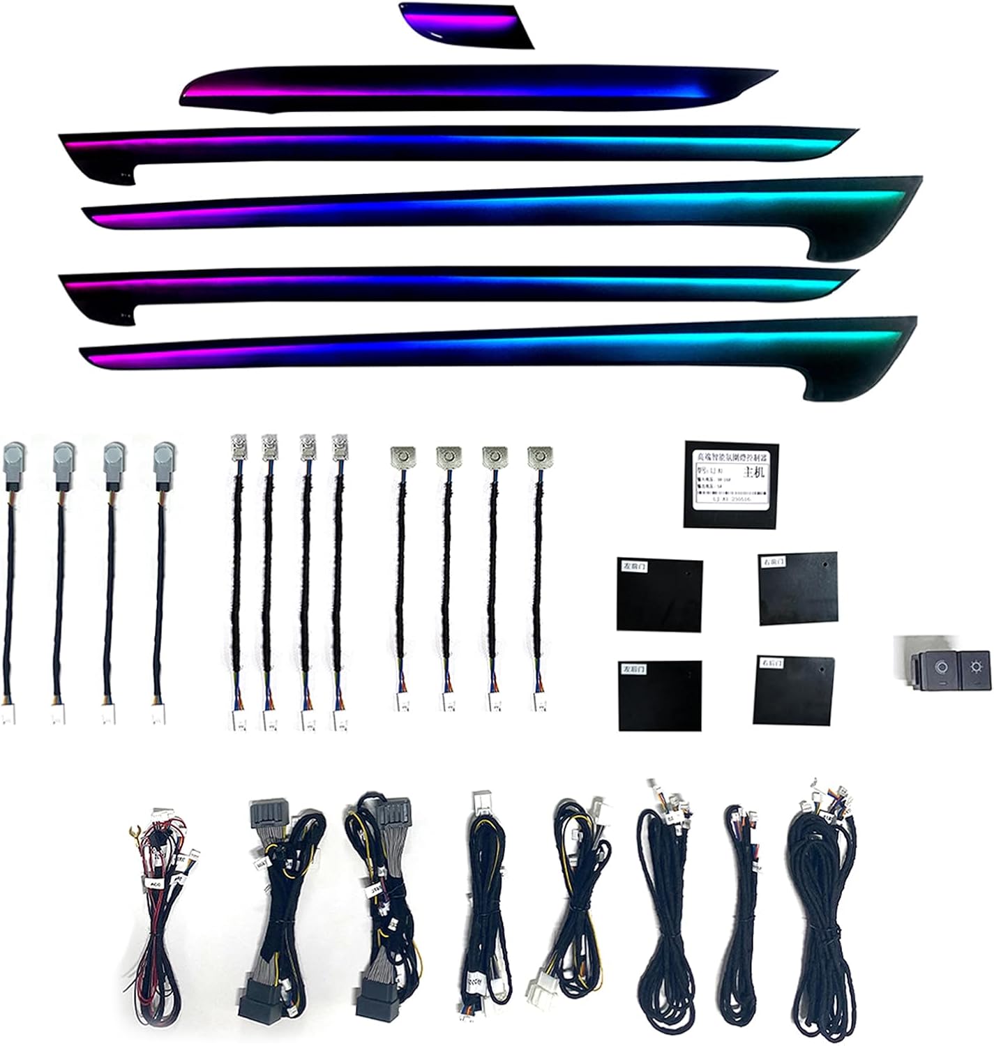 Led Ambient Interior Car Lights App Control - 18 in 1 LED Ambient Lights