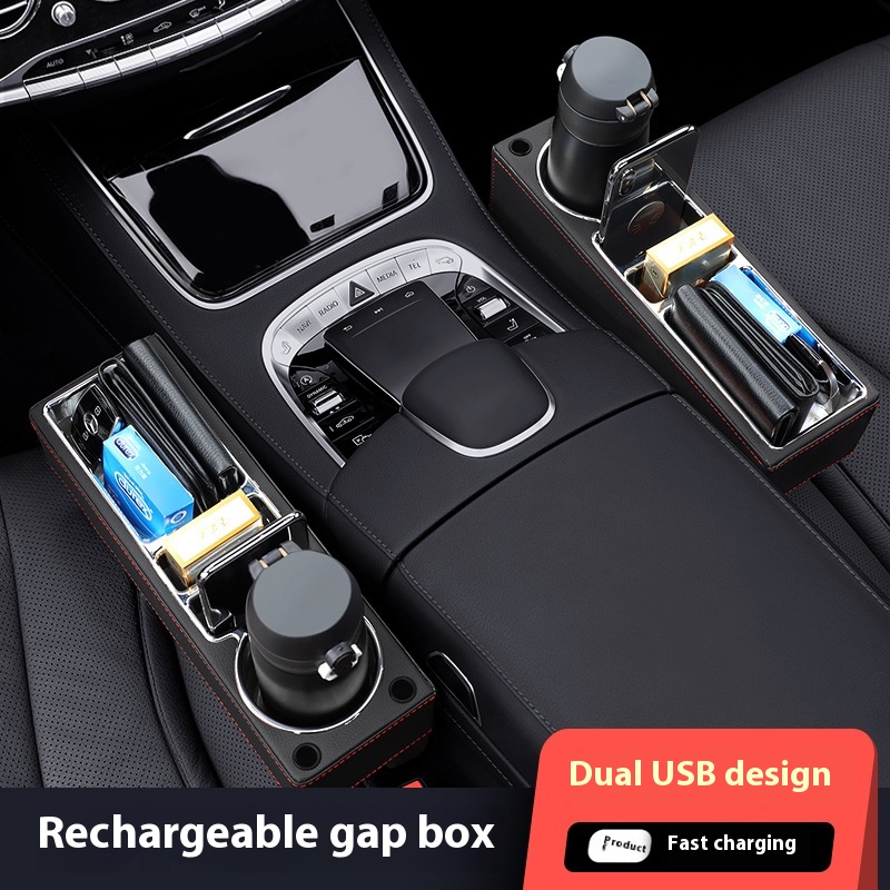 Seat Gap Filler Organizer With Usb Charger - Car Seat Gap Filler Organizer With