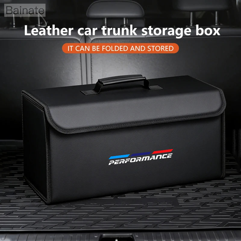 Car Trunk Organizer Foldable Storage Box - Car Leather Trunk Organizer Foldable Storage