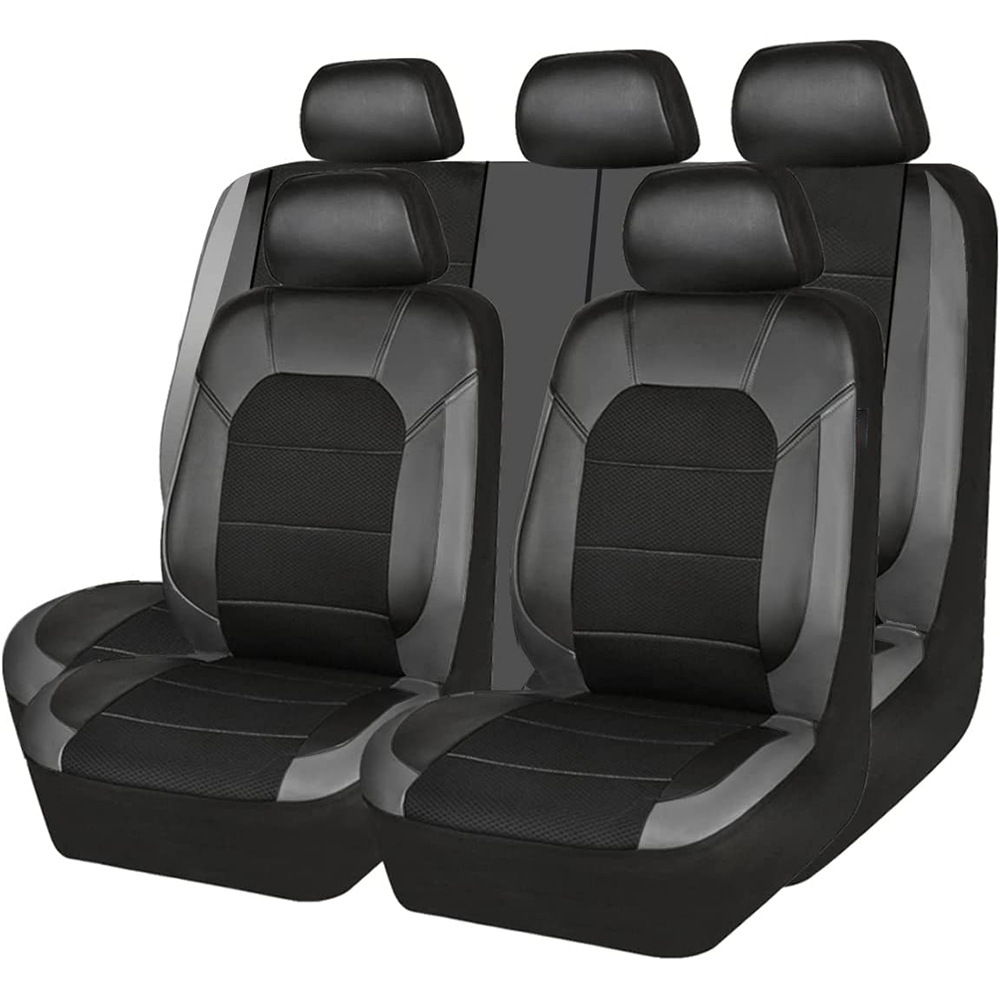 Leather Car Seat Covers Full Set Universal - 9 Pieces/set Car Seat Cover Car