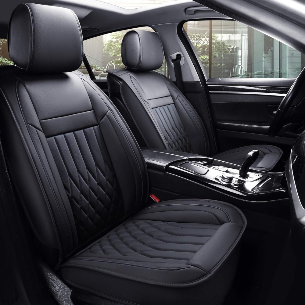 Leather Car Seat Covers Full Set Universal - 5pcs Car Seat Covers Full Set