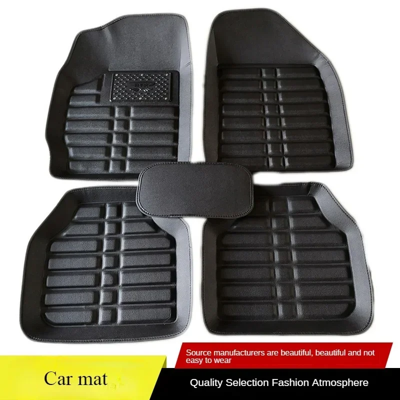 Car Floor Mats Universal Waterproof Leather - 5pcs Premium Easy Clean Waterproof Auto