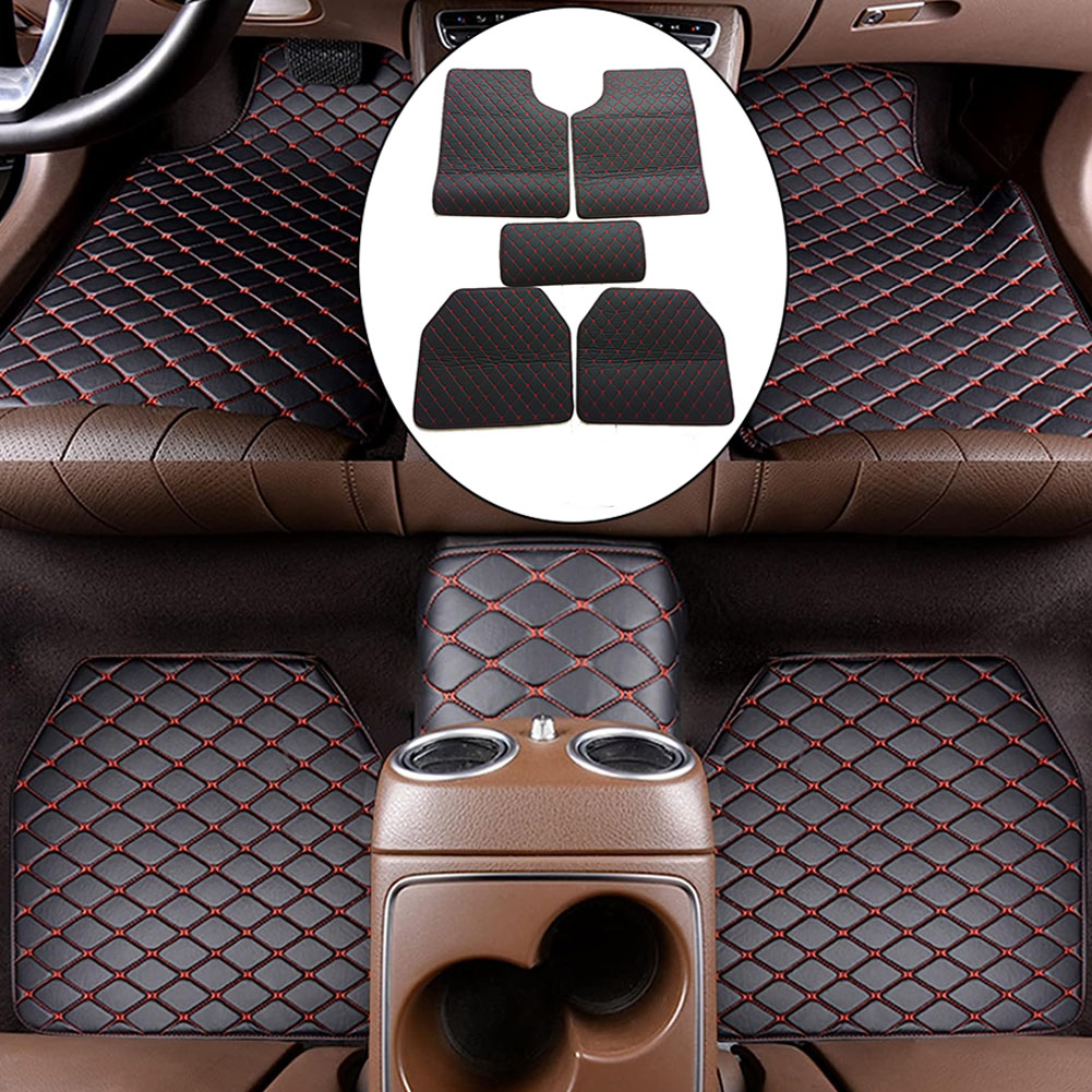 Car Floor Mats Universal Waterproof Leather - 5PCS/Set Leather Car Floor Mats Universal