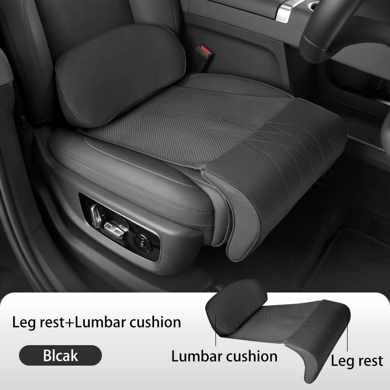 Memory Foam Car Neck Pillow Lumbar Support - Nappa Leather Leg Support Extension Seat