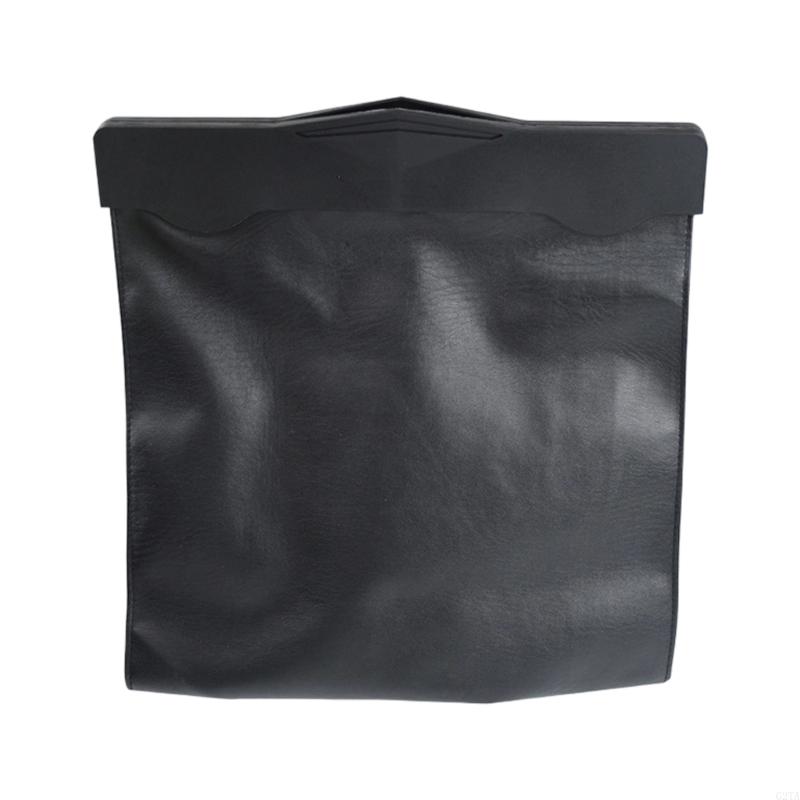 Waterproof Car Trash Can With Lid - Car PU Leather Trash Bag Hanging