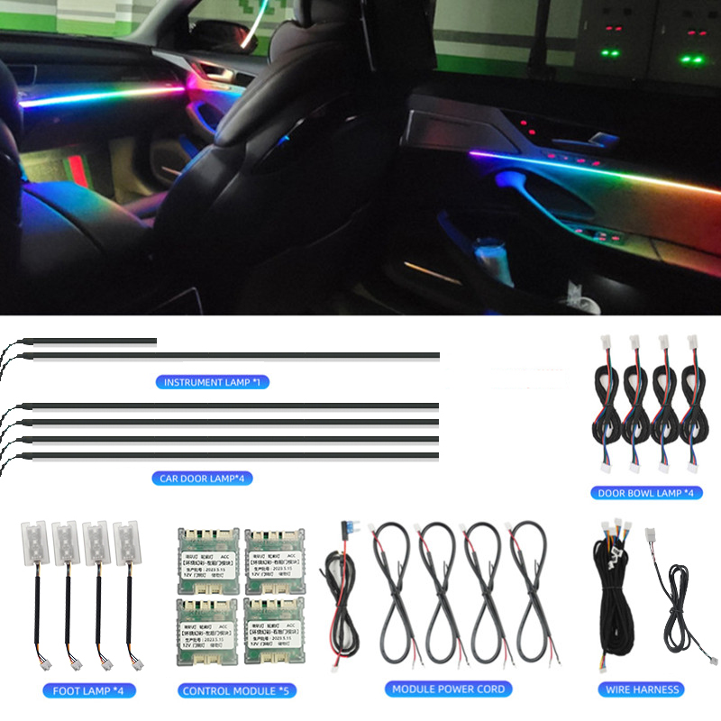 Led Ambient Interior Car Lights App Control - LED Car Interior Ambient Lights 64