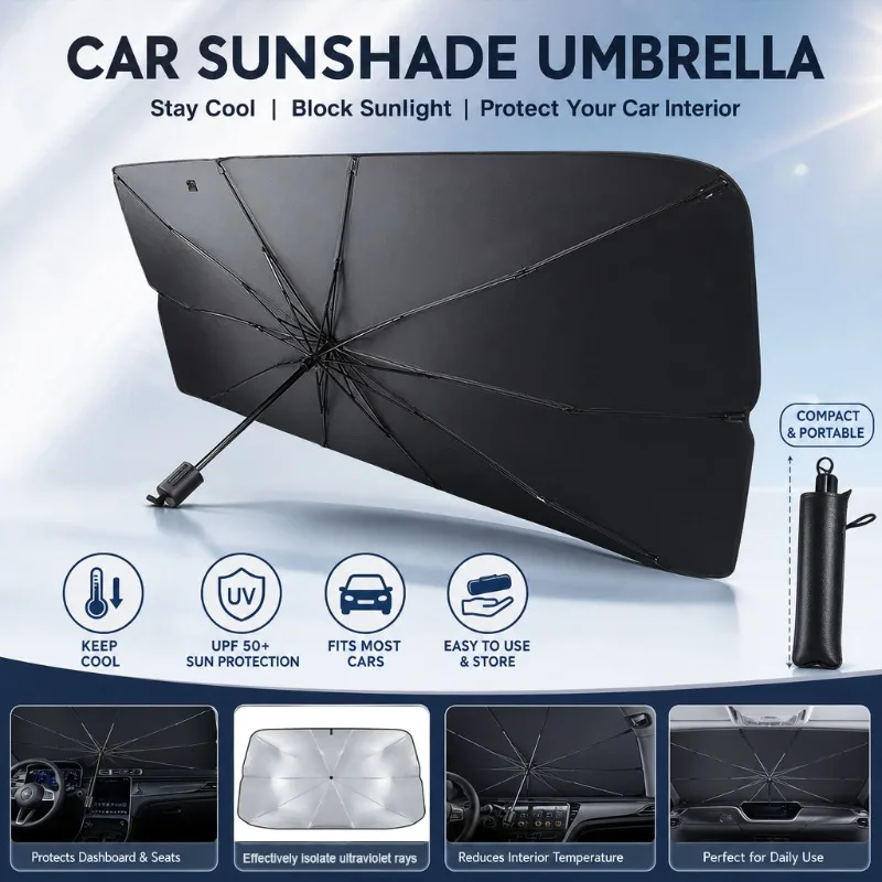 Car Sunshade Windshield Umbrella Foldable - Car Windshield Sunshade Umbrella Foldable Sun