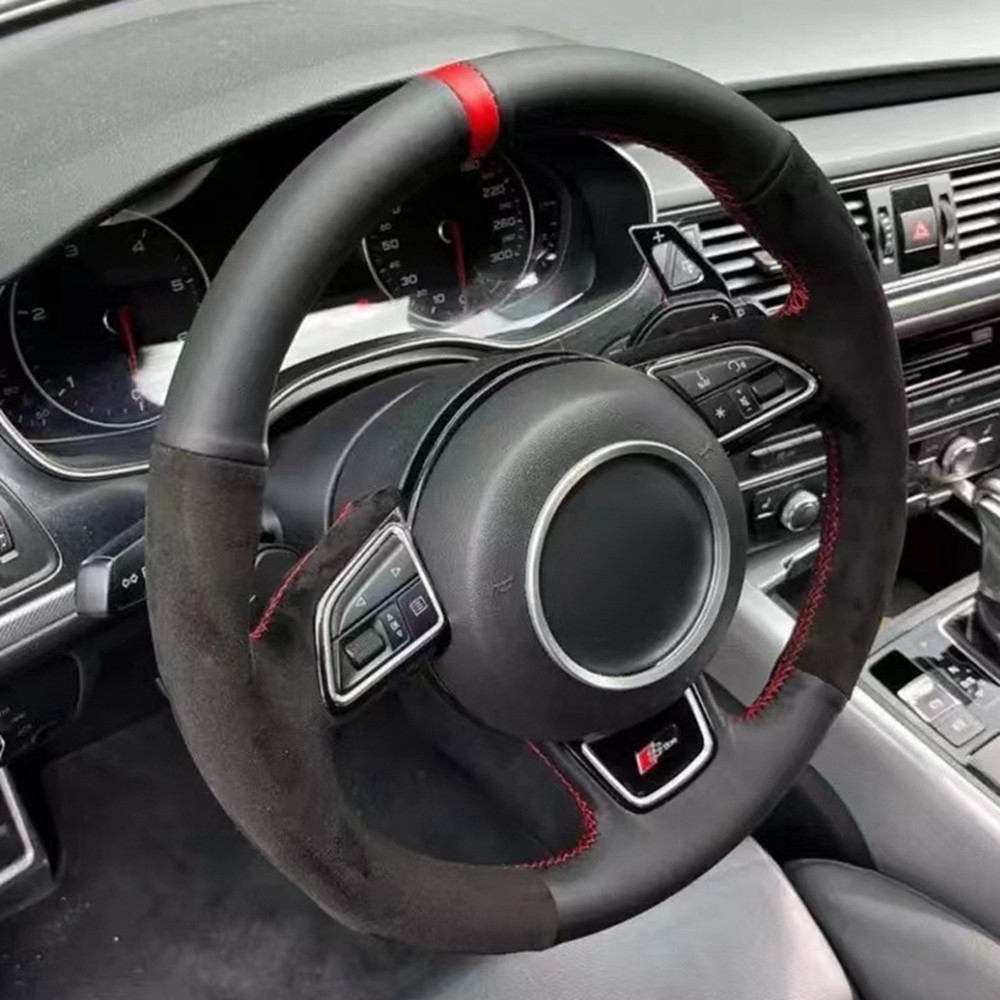 Car Steering Wheel Cover Anti Slip Breathable - Braid Car Steering Wheel Cover For