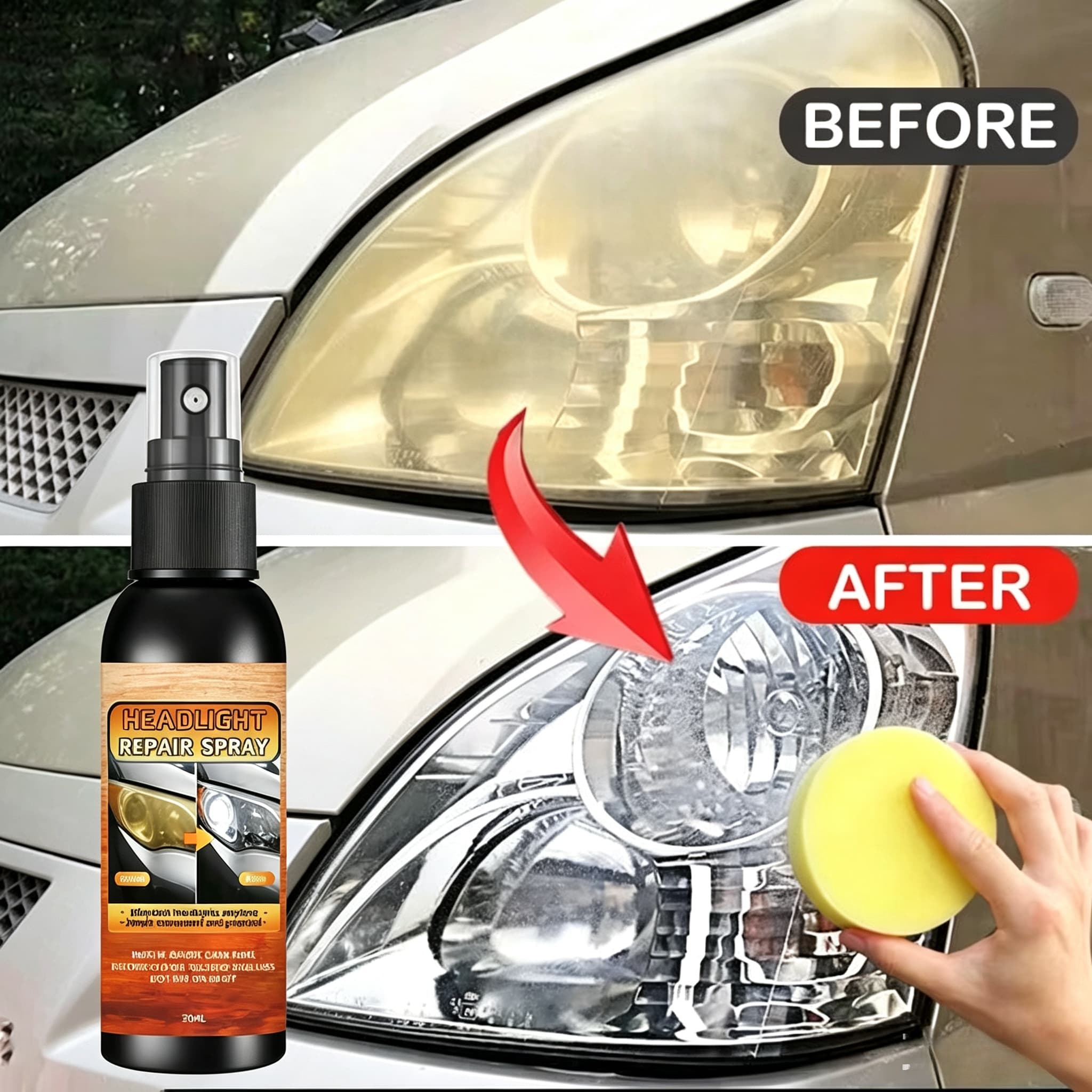 Car Scratch Repair Polishing Wax Paste - Car Lamp Restoration Polishing Kit -