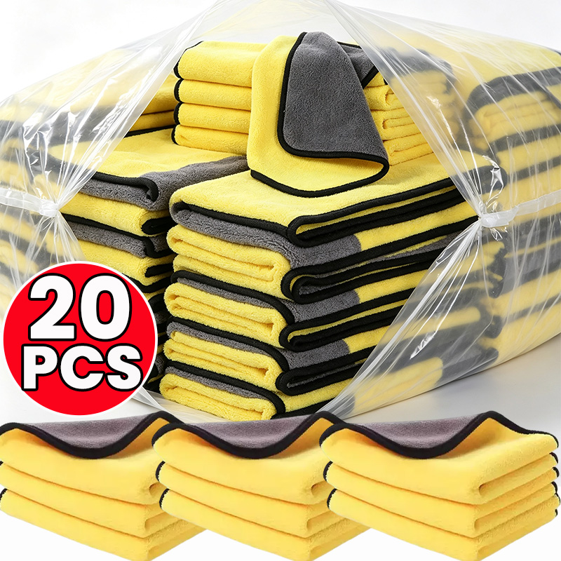 1/20pcs Car Cleaning Microfibe - Microfiber Car Drying Towel Super Absorbent recension och pris