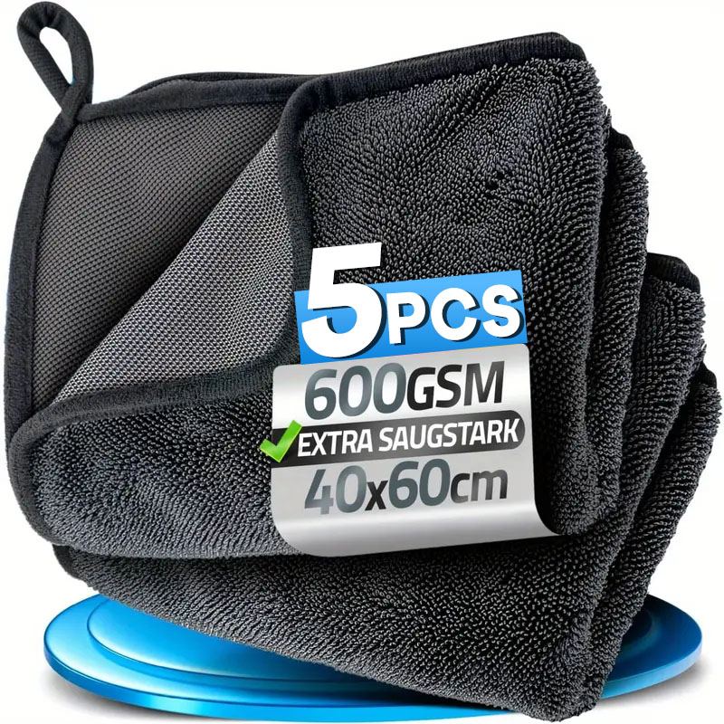Car Wash Towels 600GSM Premium - Microfiber Car Drying Towel Super Absorbent recension och pris