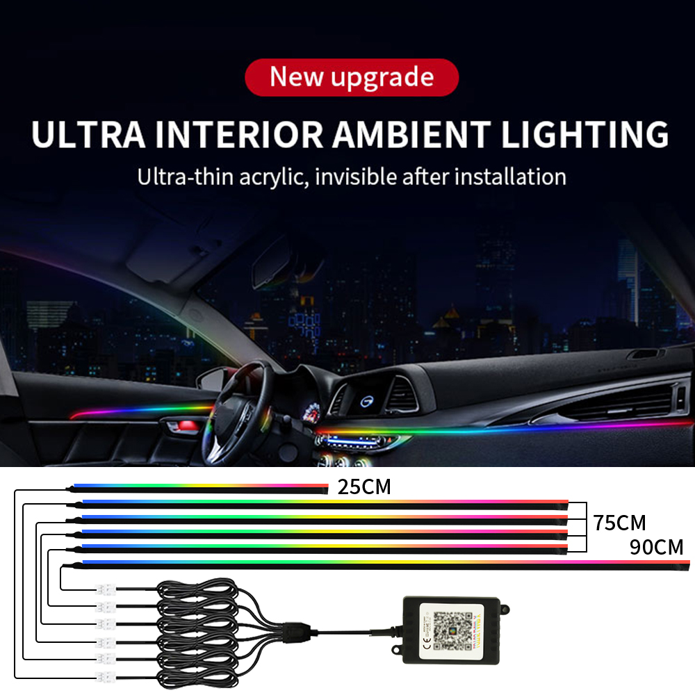 Car Interior Symphony LED Ambi - Led Ambient Interior Car Lights App Control recension och pris
