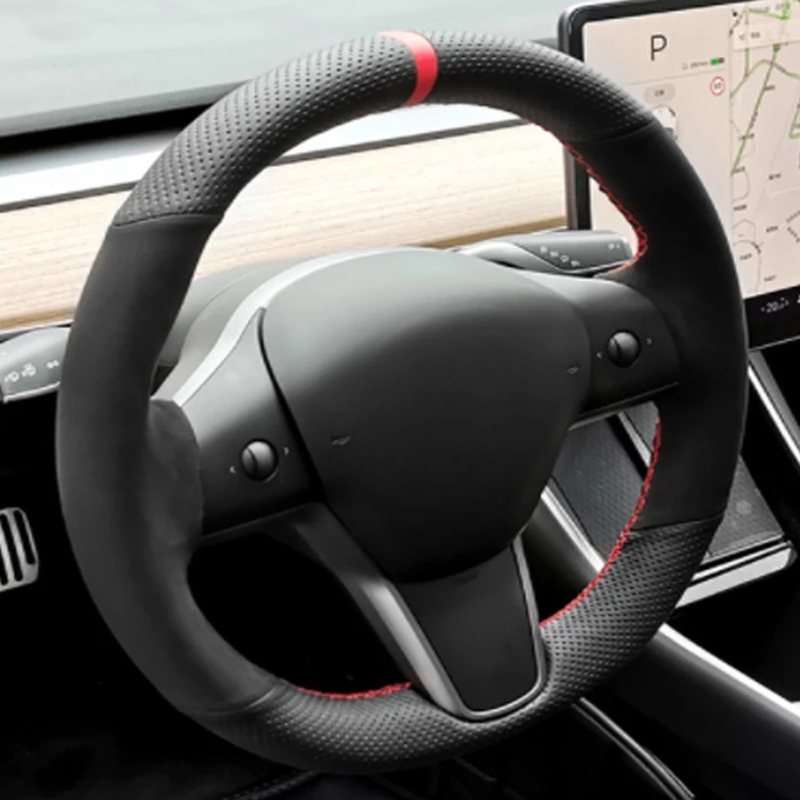Hand-stitched Anti-Slip Carbon - Car Steering Wheel Cover Anti Slip Breathable recension och pris