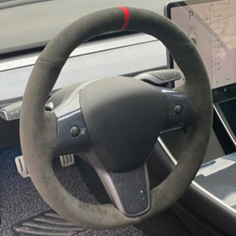 Hand-stitched Anti-Slip Carbon - Car Steering Wheel Cover Anti Slip Breathable recension och pris