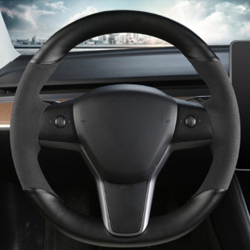 Hand-stitched Anti-Slip Carbon - Car Steering Wheel Cover Anti Slip Breathable recension och pris