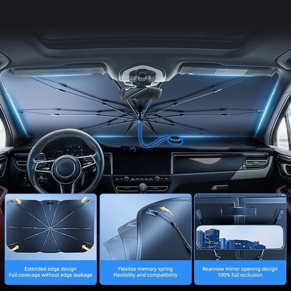 Car Windshield Sunshade Foldab - Car Sunshade Windshield Umbrella Foldable recension och pris