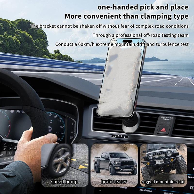 1Pcs Carbon Fiber Magnetic Car - Magnetic Phone Holder For Car Vent recension och pris