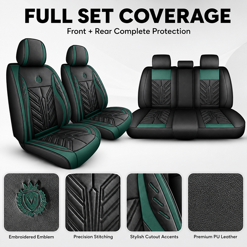 Breathable 5-Seater Car Seat C - Leather Car Seat Covers Full Set Universal recension och pris