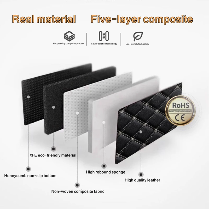 Car Floor Mats 5Pcs Universal  - Car Floor Mats Universal Waterproof Leather recension och pris