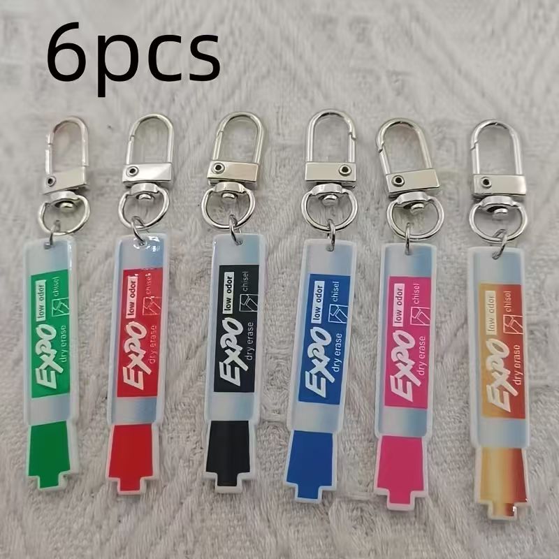 6pcs acrylic pen keychain, all - Car Accessories recension och pris
