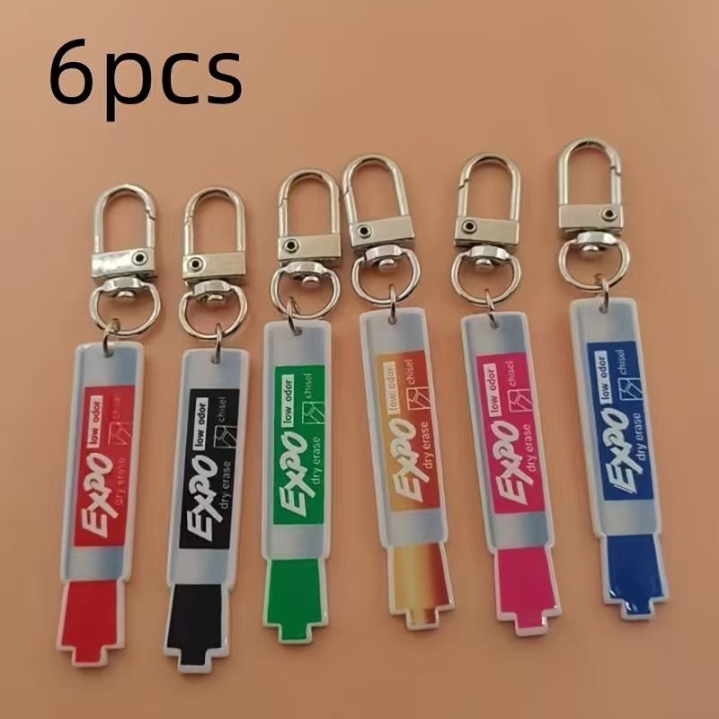 6pcs acrylic pen keychain, all - Car Accessories recension och pris