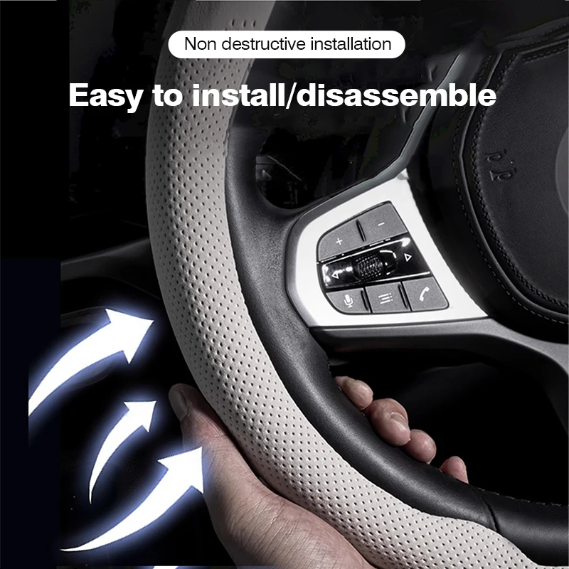 Compatible with Cupra Tavascan - Car Steering Wheel Cover Anti Slip Breathable recension och pris