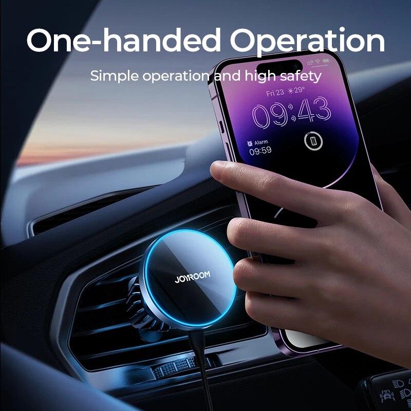 Joyroom Magnetic Car Phone Mou - Wireless Car Charger Mount Fast Charging recension och pris