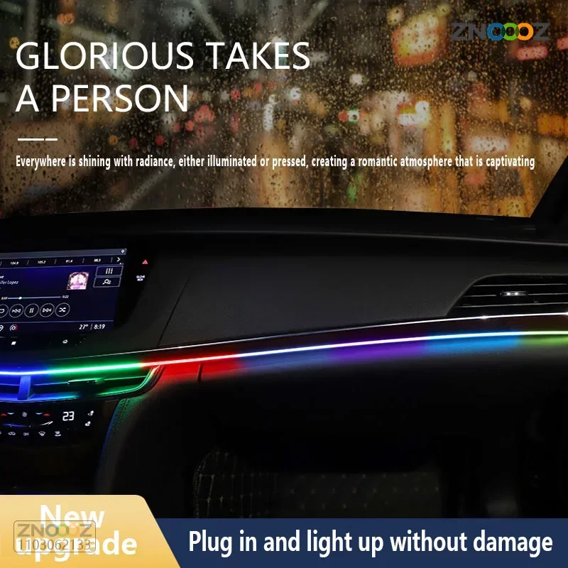 ZNOOOZ 140cm Car Ambient Light - Led Ambient Interior Car Lights App Control recension och pris