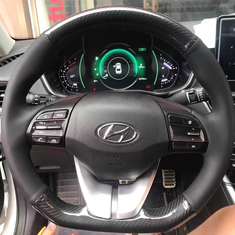 For Hyundai Elantra 4 2016-201 - Car Steering Wheel Cover Anti Slip Breathable recension och pris