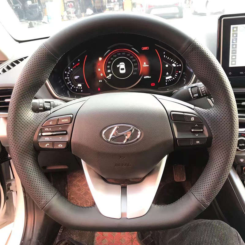 For Hyundai Elantra 4 2016-201 - Car Steering Wheel Cover Anti Slip Breathable recension och pris