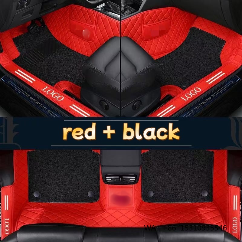 Luxury PVC Leather Full Covera - Car Floor Mats Universal Waterproof Leather recension och pris
