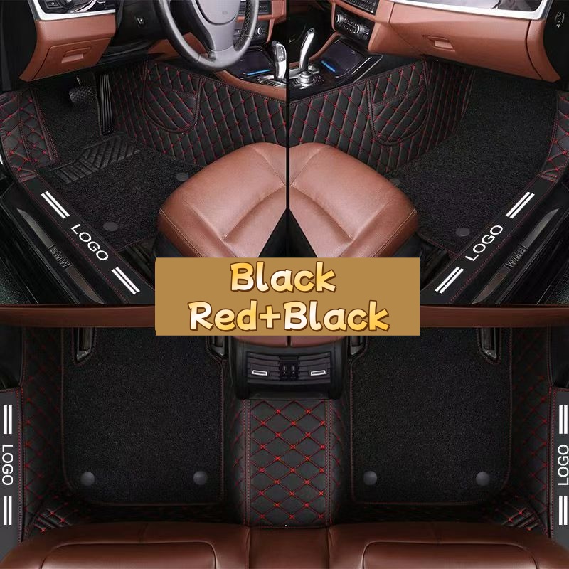 Luxury PVC Leather Full Covera - Car Floor Mats Universal Waterproof Leather recension och pris