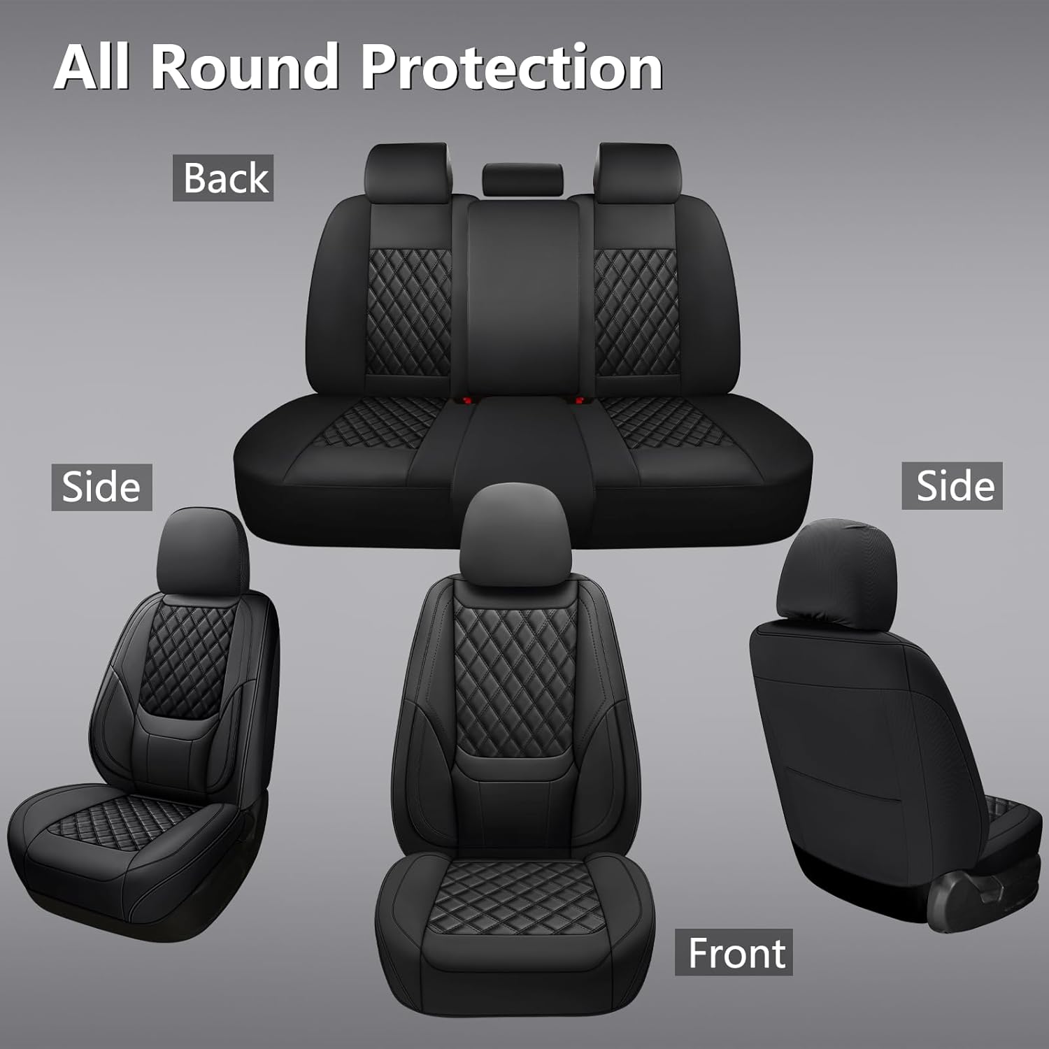 Wholesale Universal Faux Leath - Leather Car Seat Covers Full Set Universal recension och pris