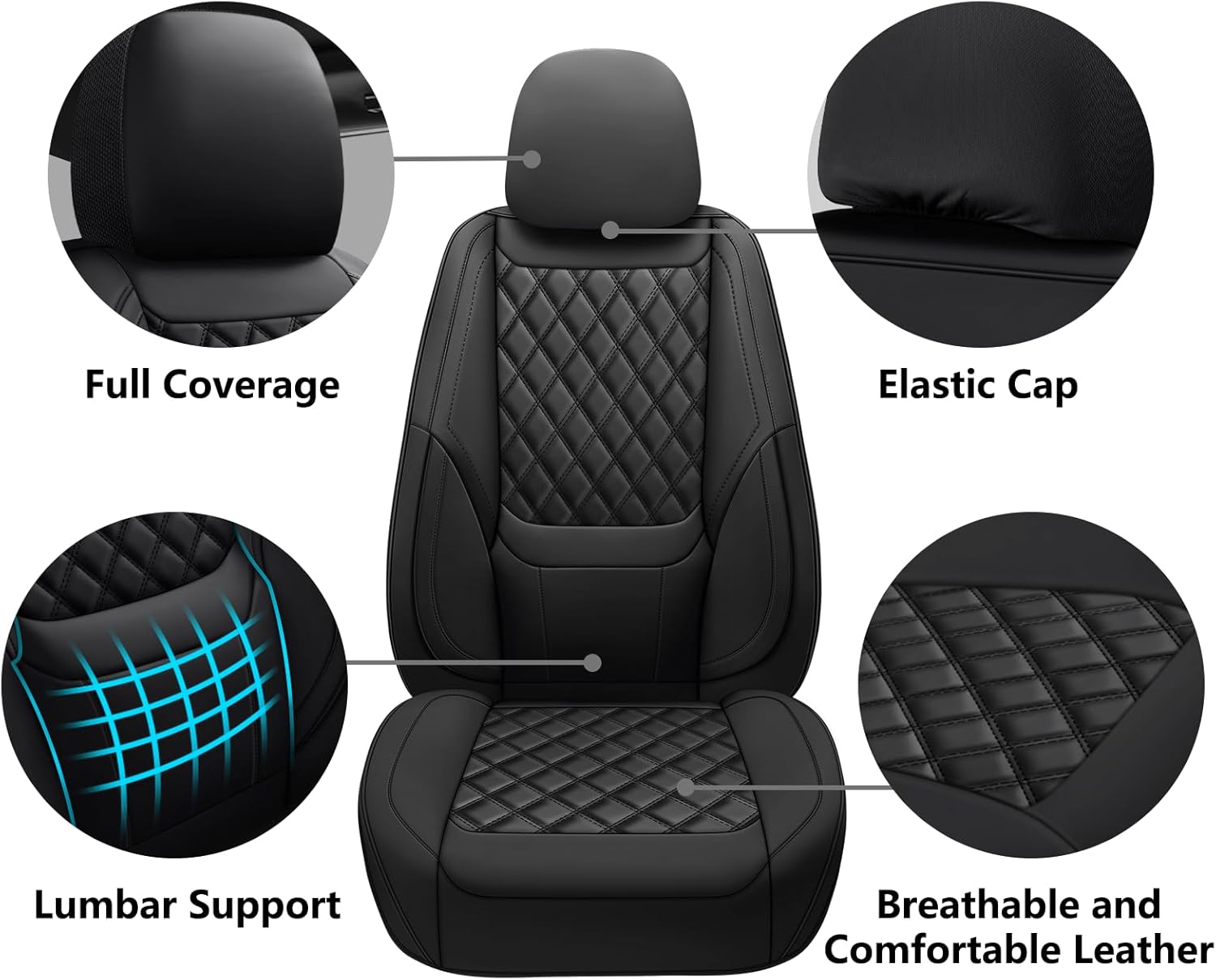 Wholesale Universal Faux Leath - Leather Car Seat Covers Full Set Universal recension och pris