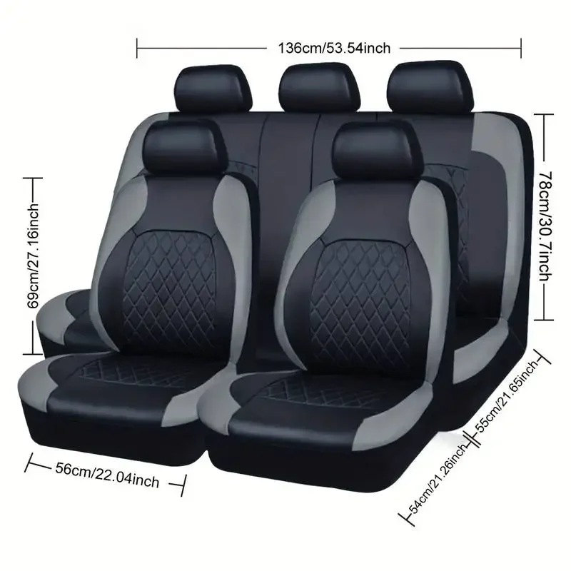Universal Faux Leather Car Sea - Leather Car Seat Covers Full Set Universal recension och pris