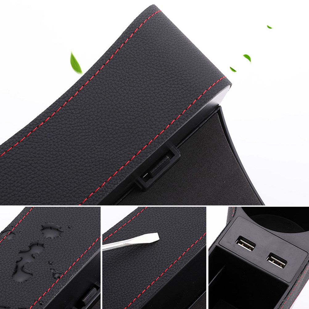Car Seat Gap Storage Box Black - Seat Gap Filler Organizer With Usb Charger recension och pris