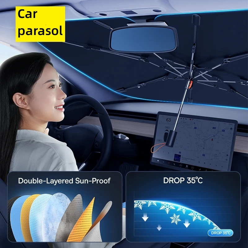Car Sunshade Windshield Umbrel - Car Sunshade Windshield Umbrella Foldable recension och pris