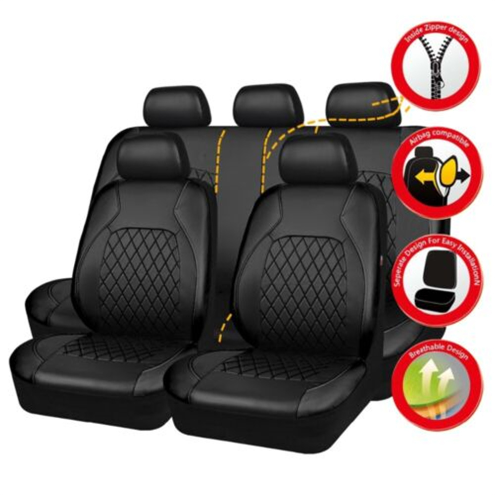Universal Car Seat Cover Set P - Leather Car Seat Covers Full Set Universal recension och pris