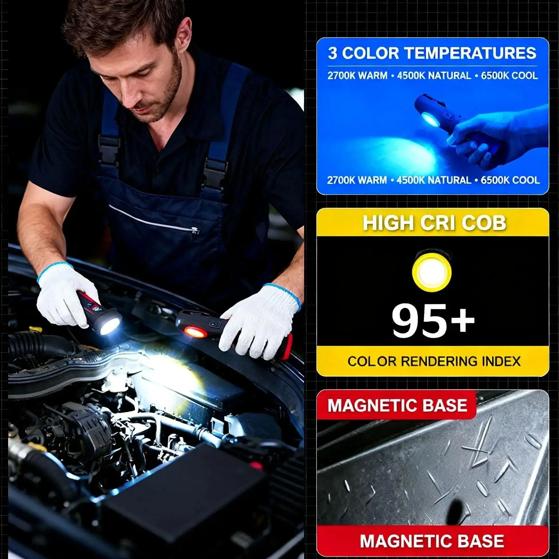 FUNAYA Portable Flashlight Car - Auto Repair Tools recension och pris