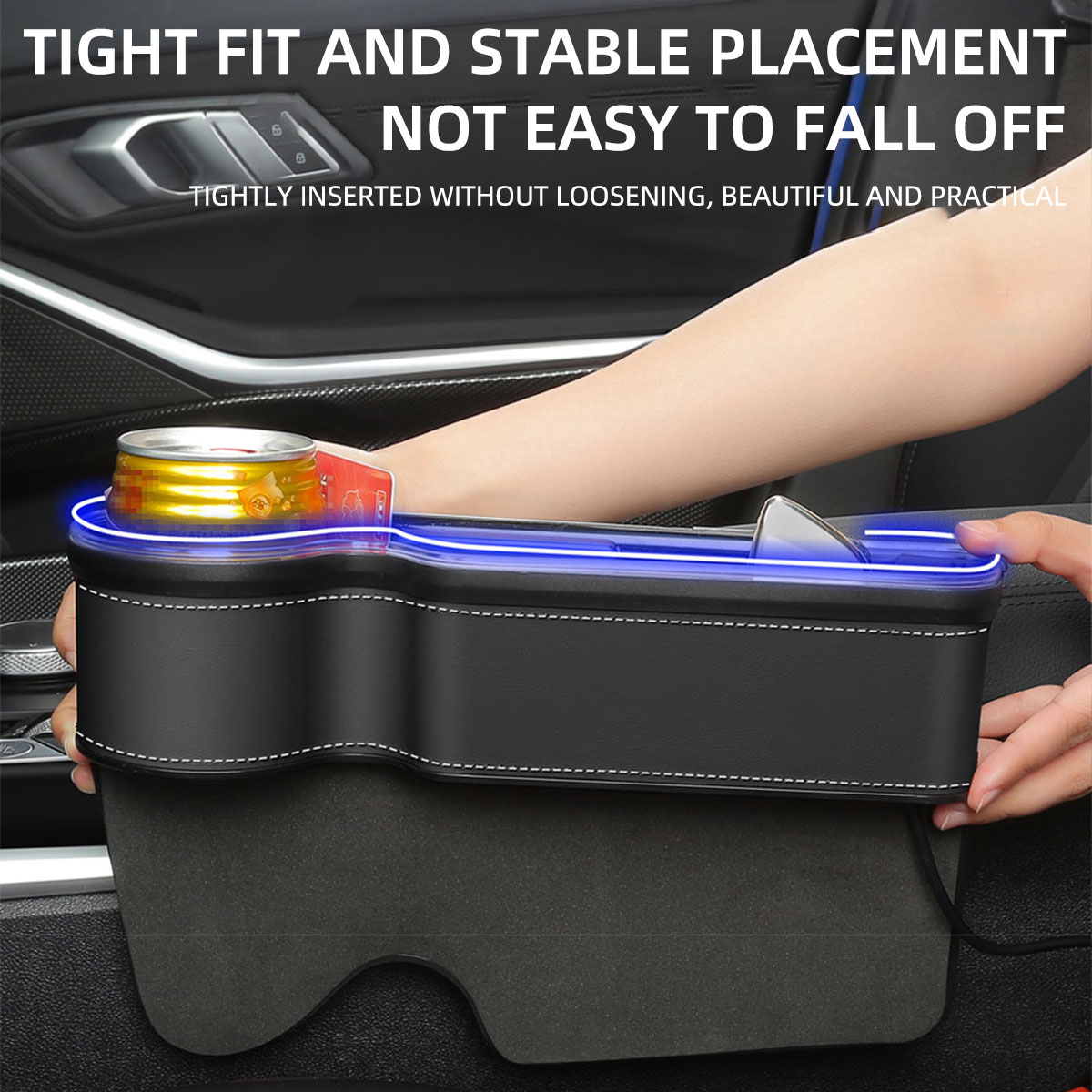 Car Seat Gap Filler Cup Holder - Seat Gap Filler Organizer With Usb Charger recension och pris