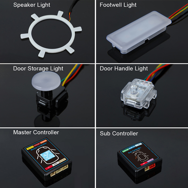 22 in 1 Dream Color RGB Dynami - Led Ambient Interior Car Lights App Control recension och pris
