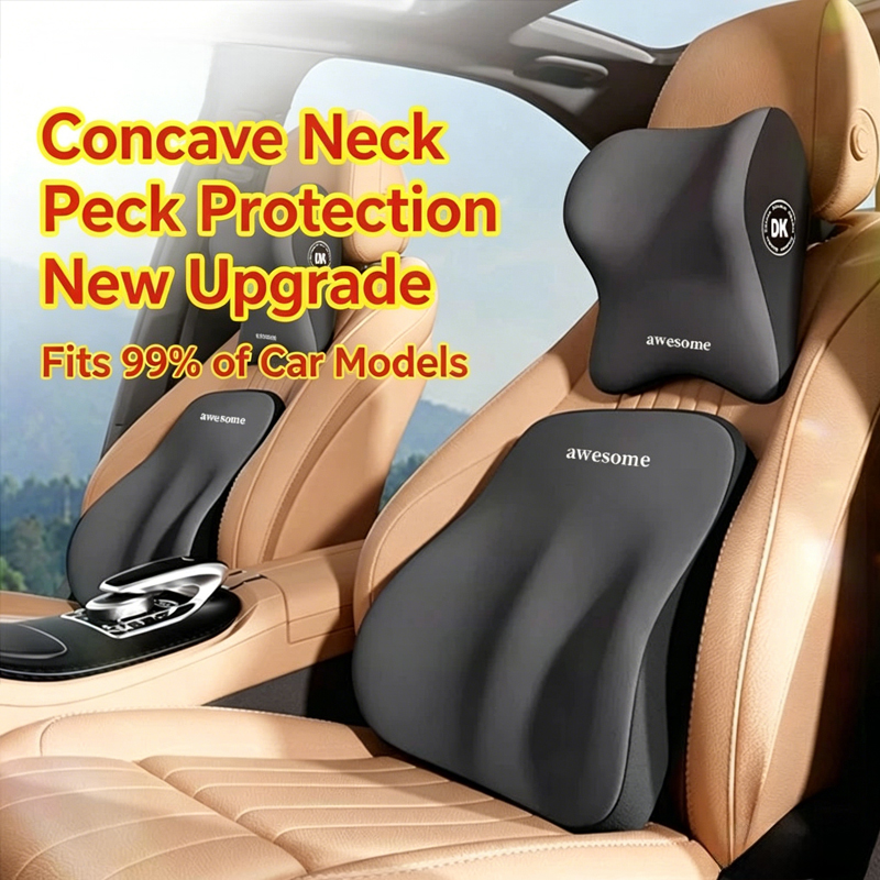Car Neck Pillow & Lumbar Suppo - Memory Foam Car Neck Pillow Lumbar Support recension och pris