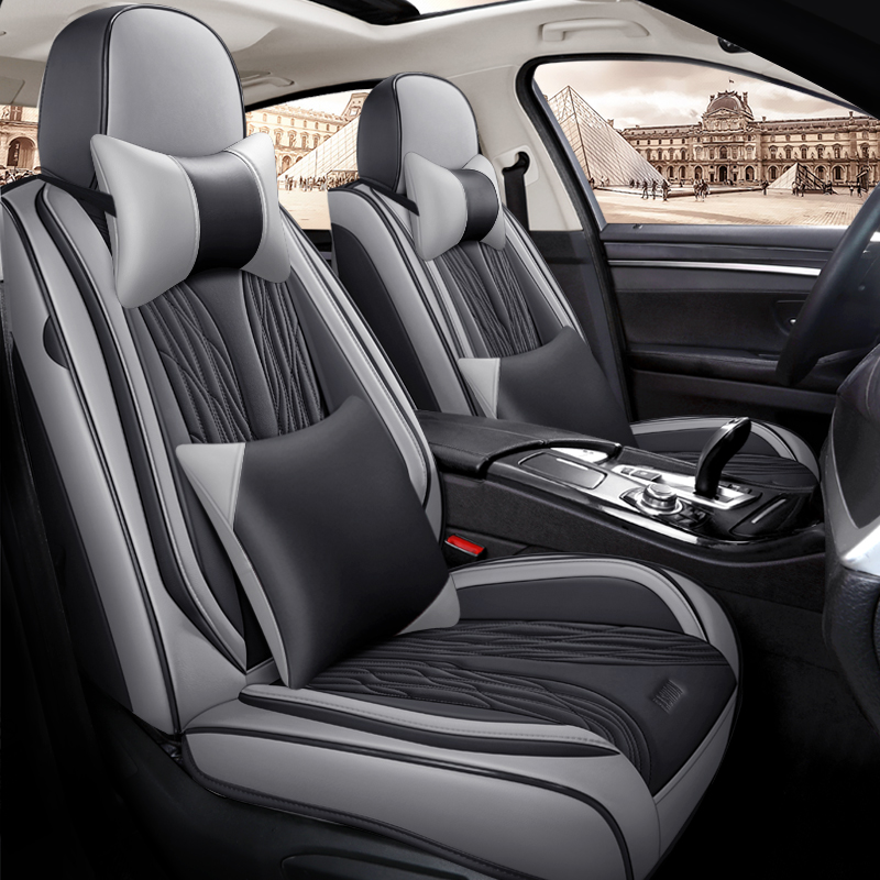 New Design Luxury Leather Car  - Leather Car Seat Covers Full Set Universal recension och pris