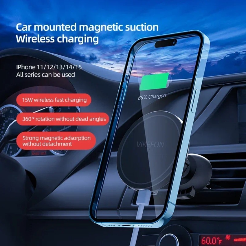 Car Wireless Charger Magnetic  - Magnetic Phone Holder For Car Vent recension och pris