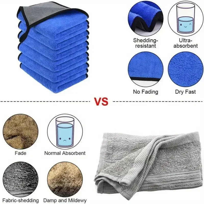 Microfiber Cleaning Towel Extr - Microfiber Car Drying Towel Super Absorbent recension och pris
