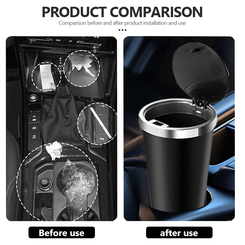 Car Trash Can Mini Waterproof  - Waterproof Car Trash Can With Lid recension och pris