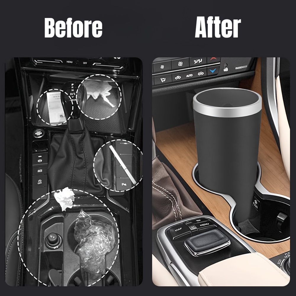 Compact Leakproof Mini Car Tra - Waterproof Car Trash Can With Lid recension och pris