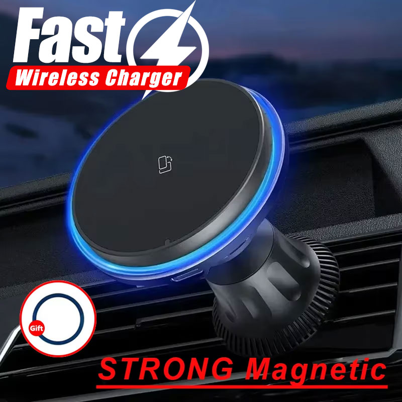 LED/RGB Magnetic Car Wireless  - Wireless Car Charger Mount Fast Charging recension och pris