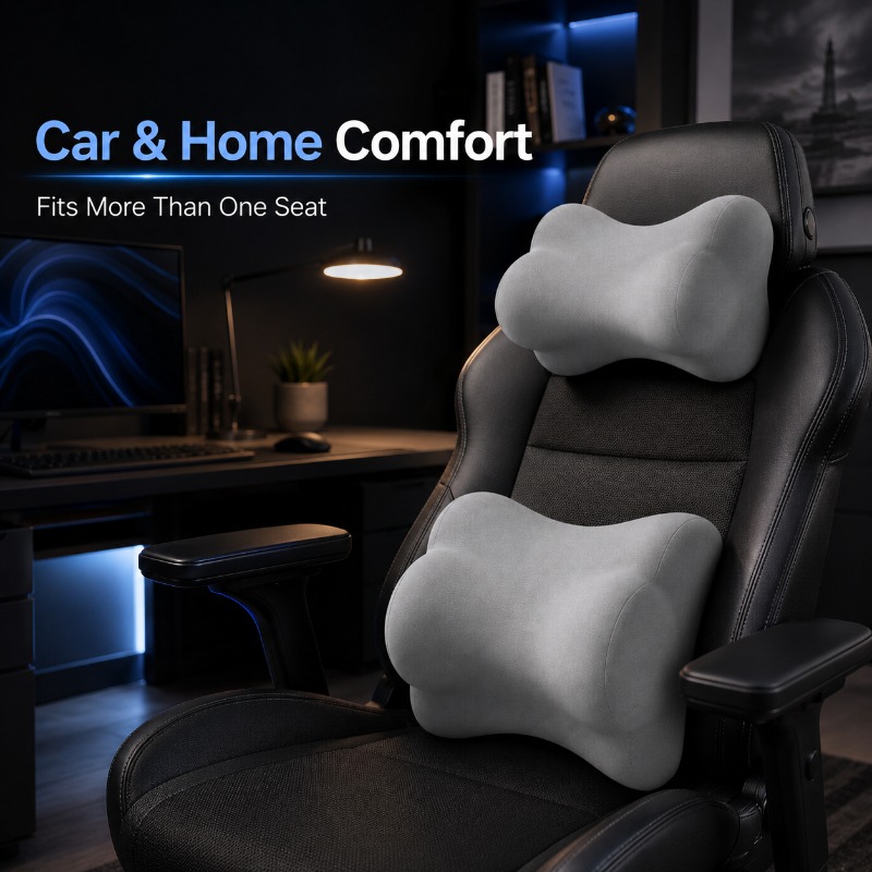 Universal Car Headrest Neck Pi - Memory Foam Car Neck Pillow Lumbar Support recension och pris