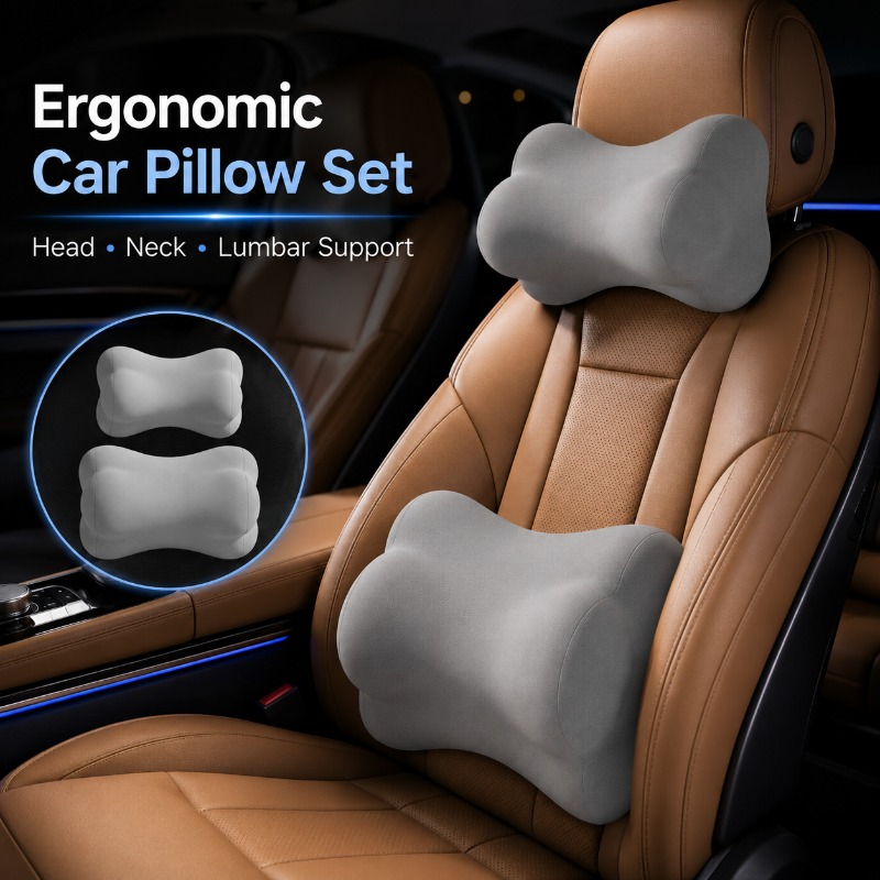 Universal Car Headrest Neck Pi - Memory Foam Car Neck Pillow Lumbar Support recension och pris